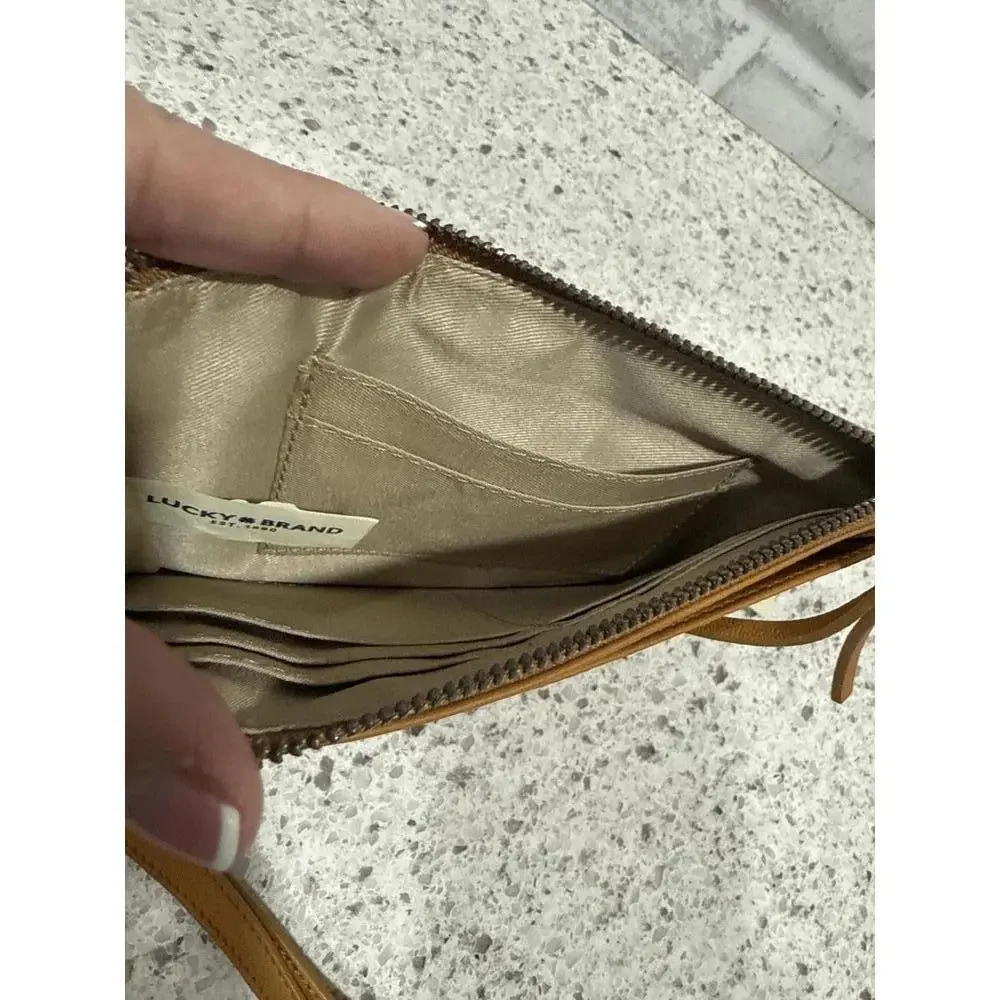 Lucky Brand Genuine Leather Wristlet Wallet, NWOT